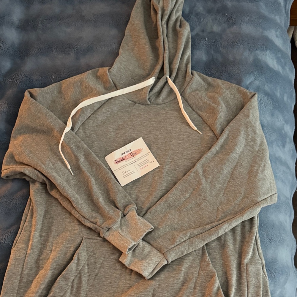 WARMY Gray Hooded Sweatshirt